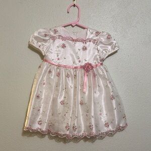 Bonnie Baby Pink and White Floral Dress